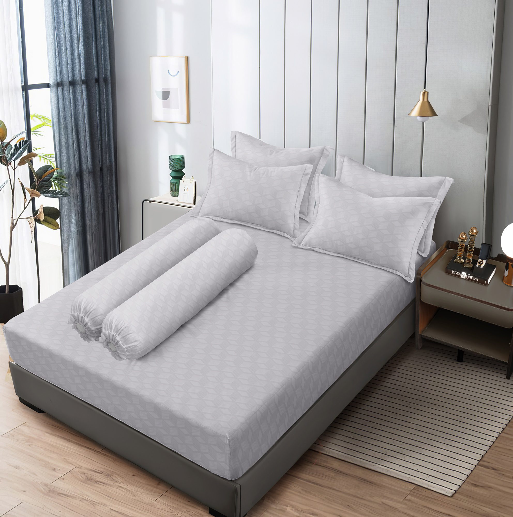 Vallery Quincy - Sprei Emboss Foggy