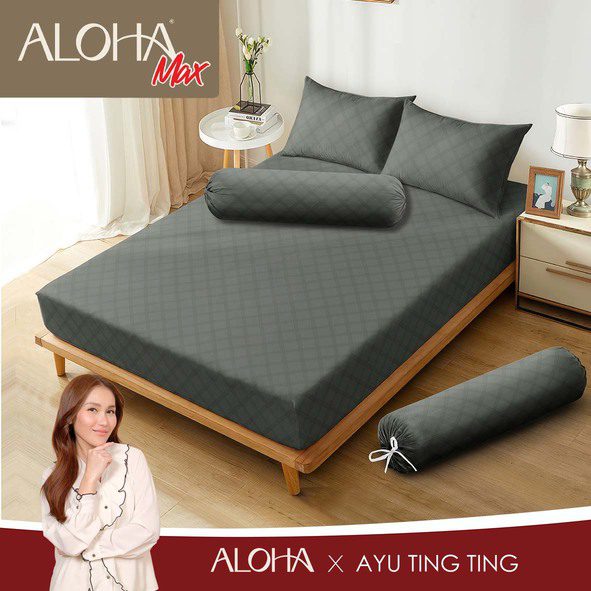 Aloha Max - Sprei Grey Emboss