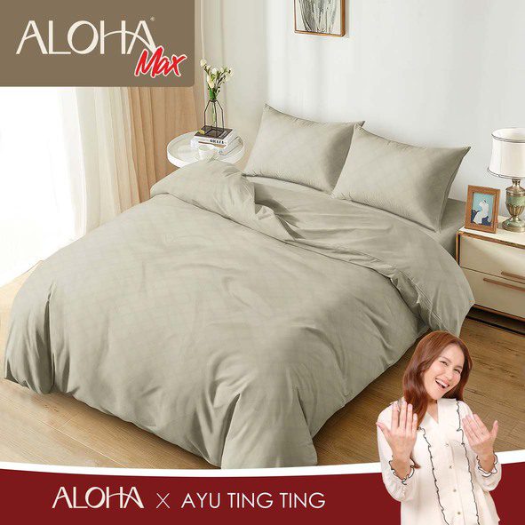 Aloha Max - Bed Cover Silver Emboss