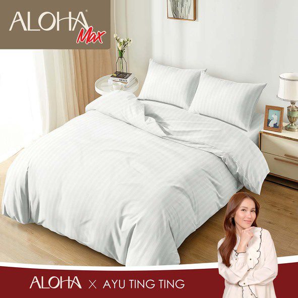 Aloha Max - Bed Cover White Emboss